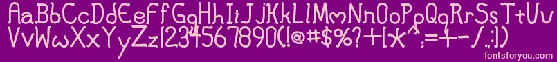 MaryJane Font – Pink Fonts on Purple Background