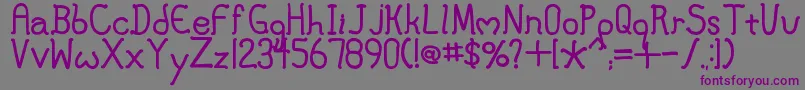MaryJane Font – Purple Fonts on Gray Background