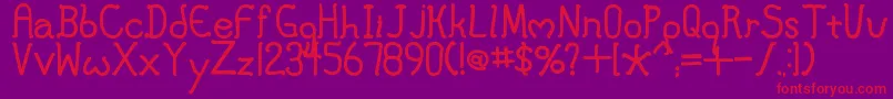 MaryJane Font – Red Fonts on Purple Background