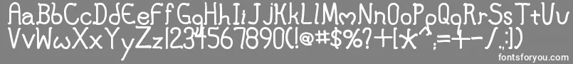 MaryJane Font – White Fonts on Gray Background
