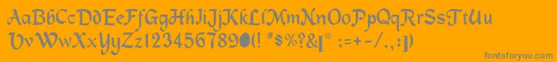 MetermiserRegular Font – Gray Fonts on Orange Background