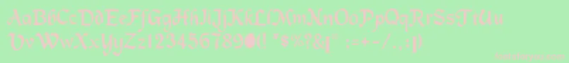 MetermiserRegular Font – Pink Fonts on Green Background