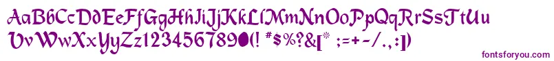 MetermiserRegular Font – Purple Fonts on White Background