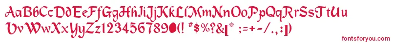 MetermiserRegular Font – Red Fonts on White Background