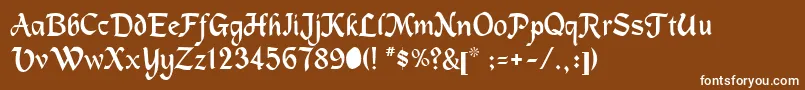 Шрифт MetermiserRegular – белые шрифты на коричневом фоне
