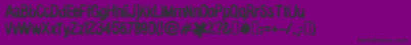 VictorVector Font – Black Fonts on Purple Background