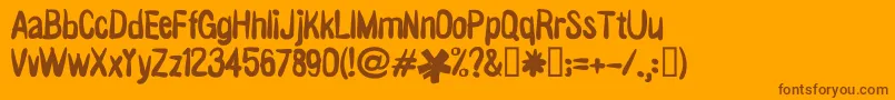 Police VictorVector – polices brunes sur fond orange