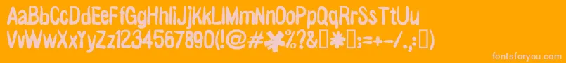 VictorVector Font – Pink Fonts on Orange Background