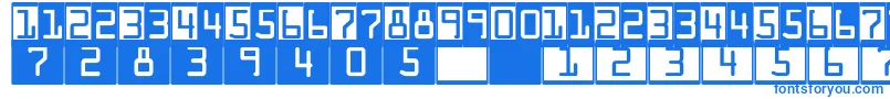 Шрифт DeconumbersLhOcra – синие шрифты на белом фоне