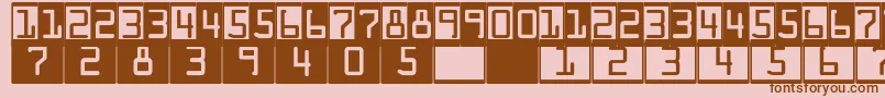 Подробнее о шрифте DeconumbersLhOcra Шрифт DeconumbersLhOcra – коричневые шрифты на розовом фоне