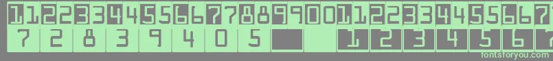 Fonte DeconumbersLhOcra – fontes verdes em um fundo cinza