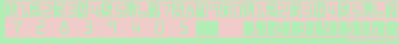 DeconumbersLhOcra Font – Pink Fonts on Green Background