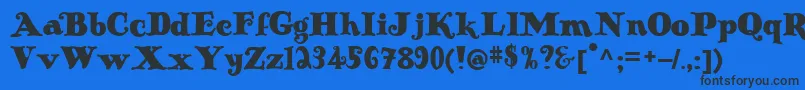 Шрифт Antiqueno14 – чёрные шрифты на синем фоне
