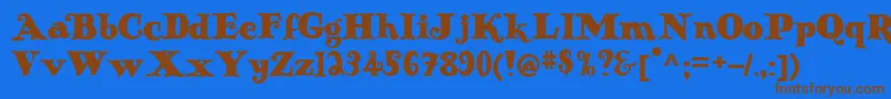 Шрифт Antiqueno14 – коричневые шрифты на синем фоне