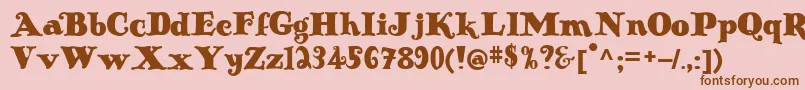 Antiqueno14 Font – Brown Fonts on Pink Background