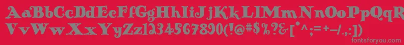 Antiqueno14 Font – Gray Fonts on Red Background