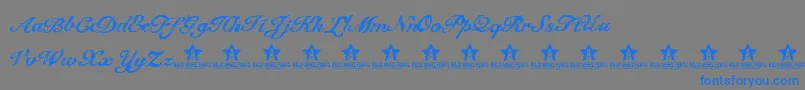 ThedreamTrial Font – Blue Fonts on Gray Background