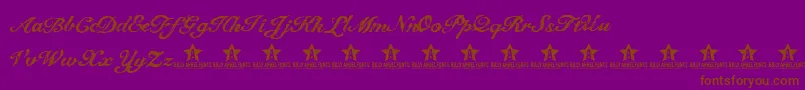 ThedreamTrial Font – Brown Fonts on Purple Background