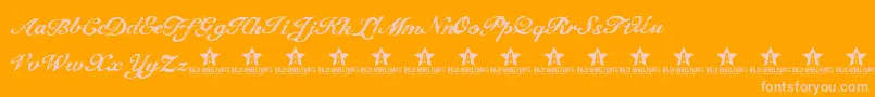 ThedreamTrial Font – Pink Fonts on Orange Background