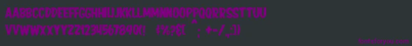 Шрифт JmhHorror – фиолетовые шрифты на чёрном фоне