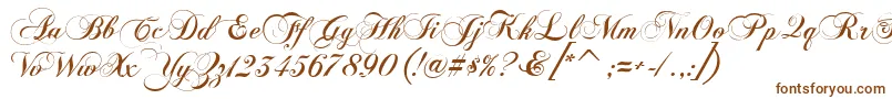 フォントFlaemischeKanzleischrift – 白い背景に茶色のフォント