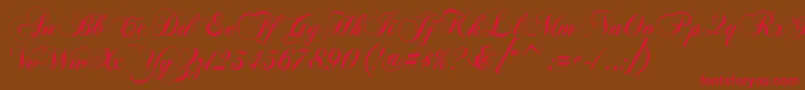 FlaemischeKanzleischrift Font – Red Fonts on Brown Background