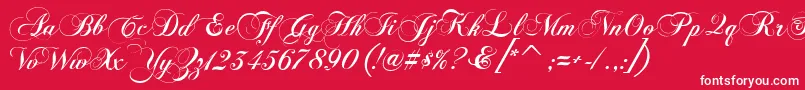 FlaemischeKanzleischrift Font – White Fonts on Red Background