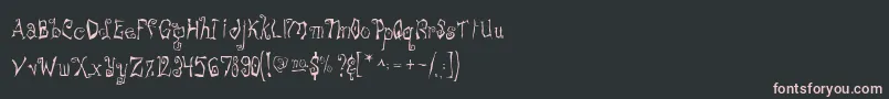 フォントFreakshowscarya – 黒い背景にピンクのフォント