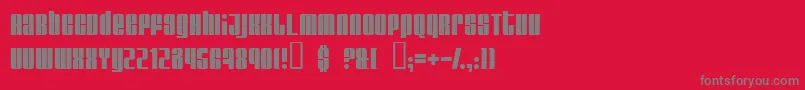 Glare Font – Gray Fonts on Red Background