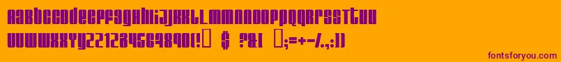 Glare Font – Purple Fonts on Orange Background
