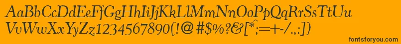 CocosolddbItalic Font – Black Fonts on Orange Background