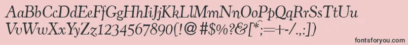 CocosolddbItalic Font – Black Fonts on Pink Background