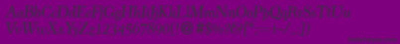 フォントCocosolddbItalic – 紫の背景に黒い文字