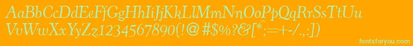 CocosolddbItalic Font – Green Fonts on Orange Background