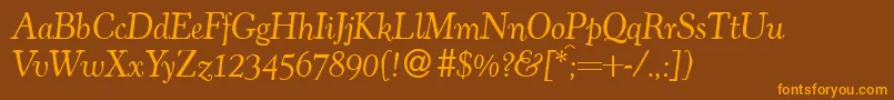 CocosolddbItalic Font – Orange Fonts on Brown Background