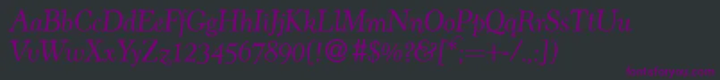 CocosolddbItalic Font – Purple Fonts on Black Background