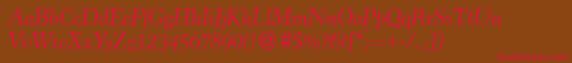 CocosolddbItalic Font – Red Fonts on Brown Background