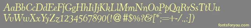 CocosolddbItalic Font – Yellow Fonts on Gray Background