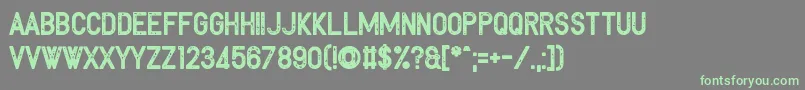 Toreadore Font – Green Fonts on Gray Background