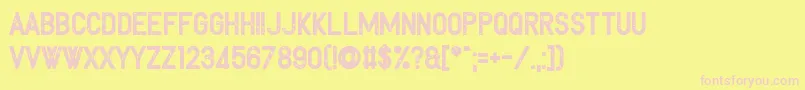 Toreadore Font – Pink Fonts on Yellow Background