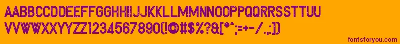 Toreadore Font – Purple Fonts on Orange Background
