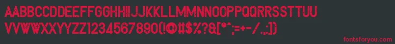 Toreadore Font – Red Fonts on Black Background