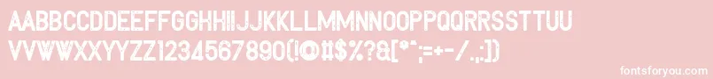Toreadore Font – White Fonts on Pink Background