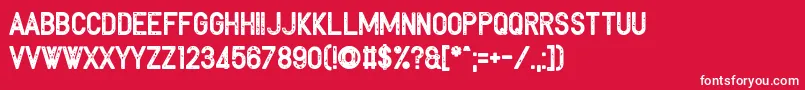 Toreadore Font – White Fonts on Red Background