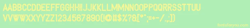 Toreadore Font – Yellow Fonts on Green Background