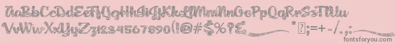 Шрифт AgnesPlatoon – серые шрифты на розовом фоне