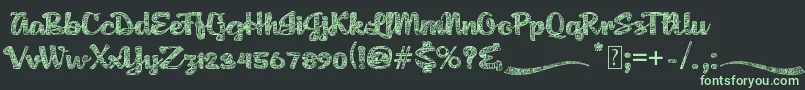 AgnesPlatoon Font – Green Fonts on Black Background