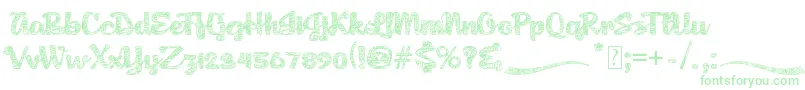AgnesPlatoon-fontti – vihreät fontit valkoisella taustalla