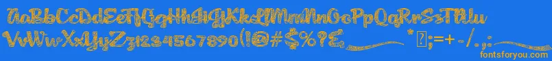 fuente AgnesPlatoon – Fuentes Naranjas Sobre Fondo Azul