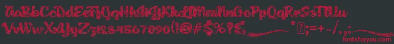 AgnesPlatoon Font – Red Fonts on Black Background
